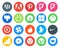 20 Social Media Icon Pack Including messenger. nike. xbox. msn. chat