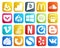 20 Social Media Icon Pack Including overflow. question. drupal. stockoverflow. vimeo