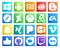 20 Social Media Icon Pack Including pandora. snapchat. browser. sports. electronics arts
