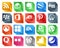 20 Social Media Icon Pack Including quora. amd. pinterest. sports. electronics arts
