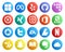 20 Social Media Icon Pack Including sports. electronics arts. xing. tweet. picasa