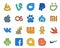 20 Social Media Icon Pack Including swift. wattpad. drupal. overflow. question