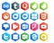 20 Social Media Icon Pack Including tweet. video. html. youtube. word