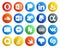 20 Social Media Icon Pack Including vk. tripadvisor. word. houzz. finder