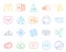 20 Social Media Icon Pack Including xing. chat. drupal. slack. adidas