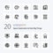 20 Space Exploration And Next Big Things Line icon Pack like storage cloud robotics big leaf