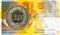 20 swiss rappen coin against 10 swiss franc bank note