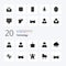 20 Technology Solid Glyph icon Pack like presentation hologram man box technology