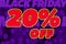 20 twenty Percent off sale discount shopping banner. wedding shop