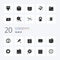 20 Ux And Ui Solid Glyph icon Pack like configuration creator flow content website