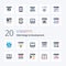 20 Web Design And Development Flat Color icon Pack like web internet screen browser site