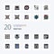 20 Web Pack Line Filled Color icon Pack like loud hailer web organization page picture interface