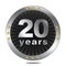 20 years anniversary badge - silver colour.