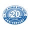 20 years anniversary celebration. 20th anniversary logo design. Twenty years logo.