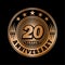 20 years anniversary celebration. 20th anniversary logo design. Twenty years logo.