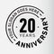 20 Years Anniversary Celebration Design Template. Anniversary vector and illustration. Twenty years logo.
