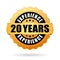 20 years experience vector badge