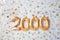 2000 followers card. Template for social networks, blogs. Festive Background Social media celebration banner.