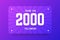 2000 followers illustration in gradient violet style.