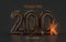 200k follower celebration banner on dark background