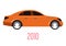 2010 car isolated sedan model icon, transport evolution