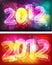 2012 on neon background