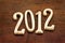 2012 year in wood letters