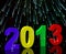 2013 With Fireworks Representing Year