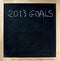 2013 Goals Title On Chalkboard