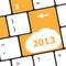 2013 new year keyboard key button close-up