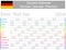 2014 German Planner-2 Calendar with Horizontal Months