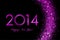 2014 Happy New Year purple background