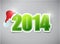 2014 merry christmas sign illustration design