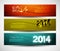 2014 New year colorful three headers and banners s