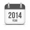 2014 Year Vector Calendar App Icon With Shadow