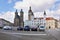 2015-07-10 - Hradec Kralove city, Czech republic - Velke namesti square before reconstruction with cathedral Katedrala sv. Ducha a