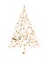 2015 christmas tree with golden metal musical notes