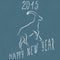 2015 new year card with goat. Happy new year