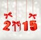 2015 New Years background with gift.