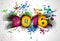 2016 Happy New Year Background for your Christmas dinner invitations