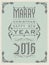 2016 Happy new year vintage retro second edition