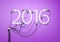 2016 Neon Light Purple Background 3D