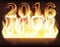 2016 New year fire flame year, vector