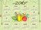 2016 Yearly Calendar for New Year celebration.