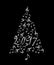 2017 christmas tree with silver metal musical notes