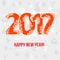 2017 modern style red gray white color scheme new year greetings card