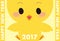 2017 new year card big baby bird width