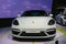 2017 NOVEMBER 03. TOKYO JAPAN. a new luxurious Porsche car, e-hybrid type at JAPAN MOTOR SHOW booth