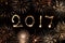 2017 written with sparkles