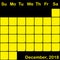 2018 December yellow on black planner calendar big